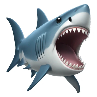 Shark with long hair sticker