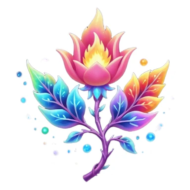 Elemental Forty Fiery Sparky Fierce Colorful Gradient Sparkly Nebular Starry Flaming Viney Rosey Rosy Vinal Dusky Aurorus-Amaura-Auroras-Pokémon-Fakémon-creature sticker