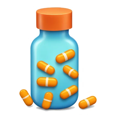 pills spilling from pill bottle sticker