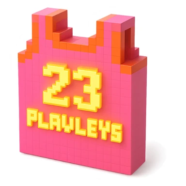розовая баскетбольная майка со светящейся надписью "23 PLAVLEYS", no background sticker