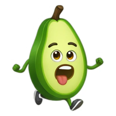 running avocado sticker