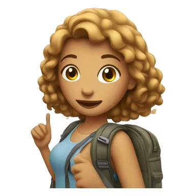 young woman tourist in a big city sticker