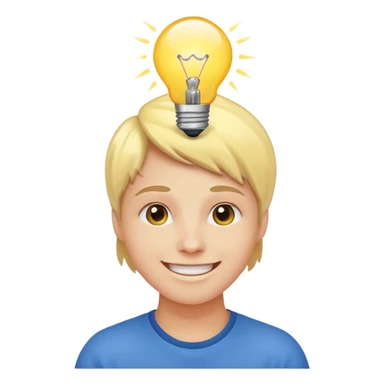 a person having an idea sticker