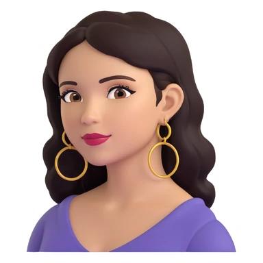 stylish Latina woman with hoop earrings sticker