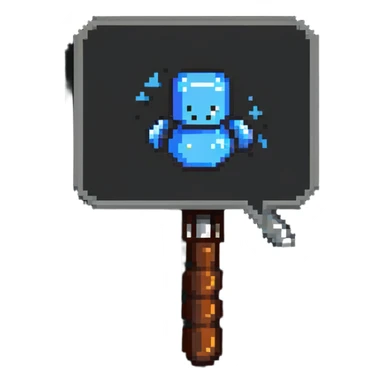 Forum moderator icon with speech bubble and ban hammer sticker