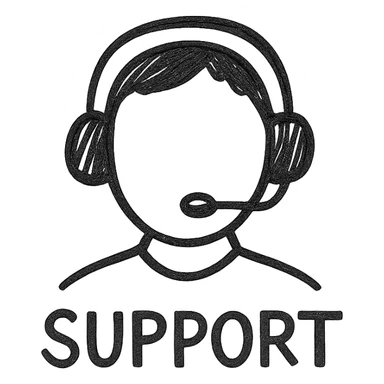 support icon, hand drawn style, sketchy lines sticker