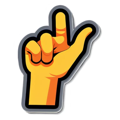 Pointer finger and thumb pointing down sticker
