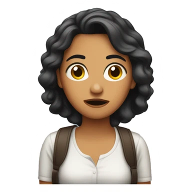 Latin Woman confused sticker