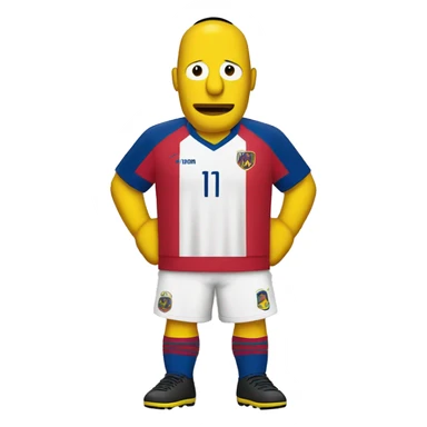 Homero con suéter de la selección colombiana  sticker