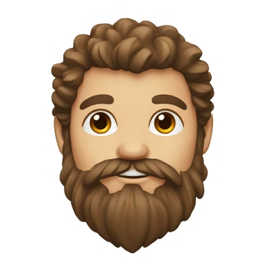 Dwarf with long brown hair and long brown beard sticker