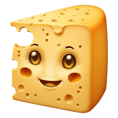 Cheese with a toupe on its head sticker