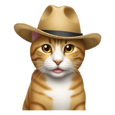 Un gato con sombrero sticker