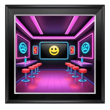 nightclub wtihout people sticker