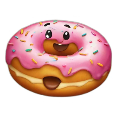 happy donut sticker