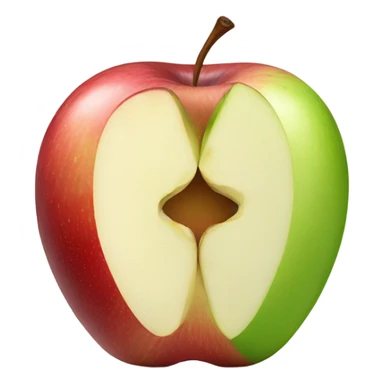 Apple cut in half sticker