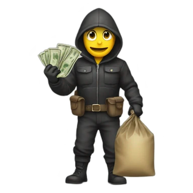 A thief with a bag of money 💰 sticker