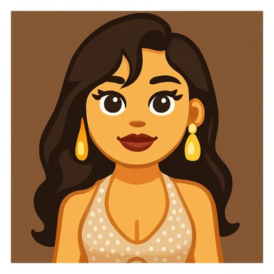 Convert this photo to an emoji style using the general model, closely resembling the original person with the same pose and outfit. Maintain the likeness and details as much as possible. sticker