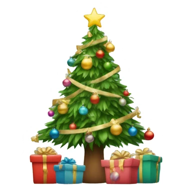 A christmastree with presents sticker