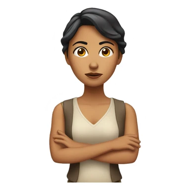 hispanic woman looking disappointed sticker