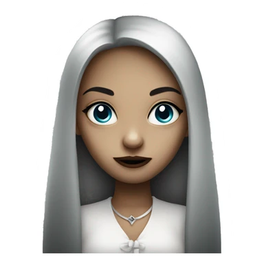 Light shaded girl face vampire but cute  sticker