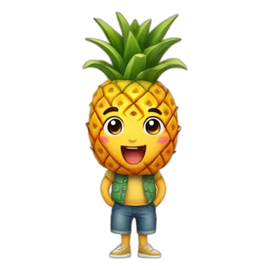 cute pinapple charcter sticker