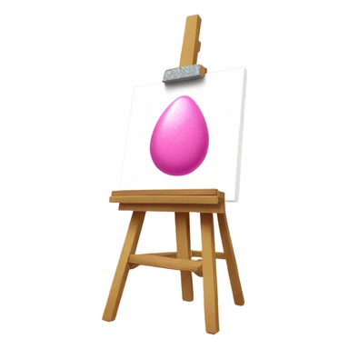 Pink paint easel with glitter  sticker