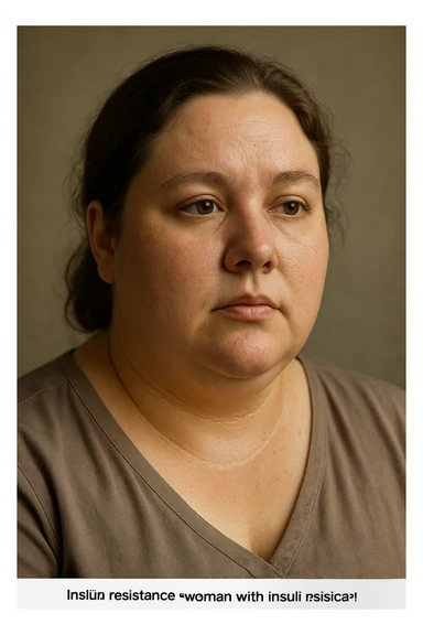 donna con insulino resistenza iper realistica 4k e molto specifica sticker