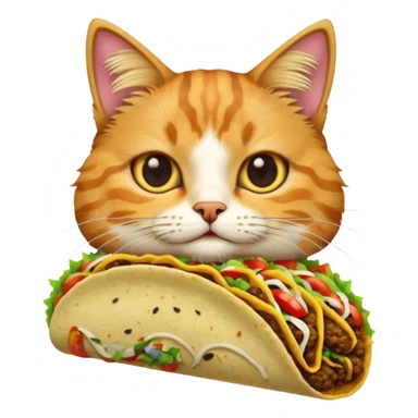 Cat with taco  sticker