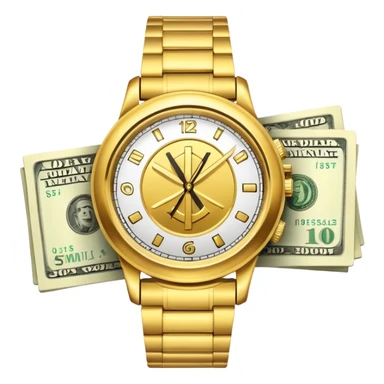 reloj con dolares sticker