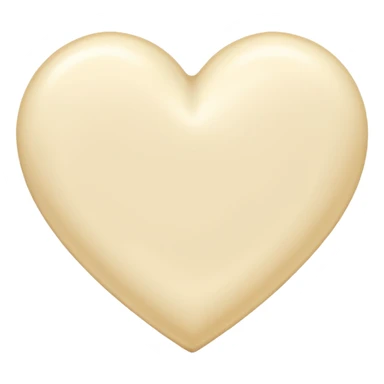 Cream heart sticker