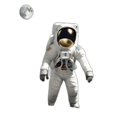 Fake moon landing sticker
