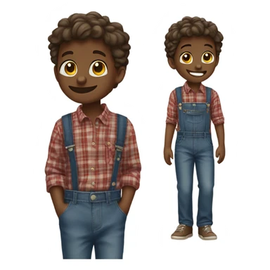 Cute country boy sticker