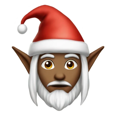 rogue male elf fantasy wearing santa hat sticker