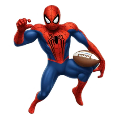 spiderman playing rugby sticker