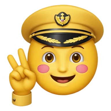 Emoji saluting with mouthwatering sticker