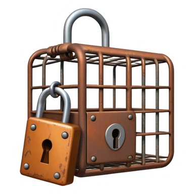 cage with lock sticker