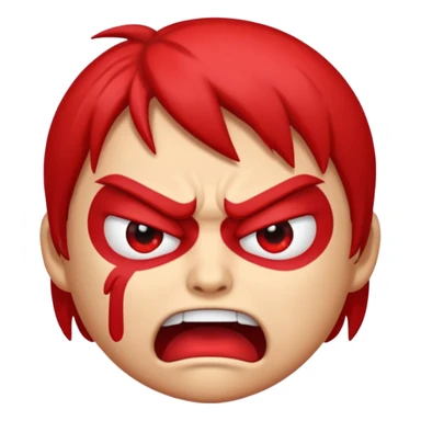 Ren from Ren & Stimpy as an emoji, exaggerated expression sticker