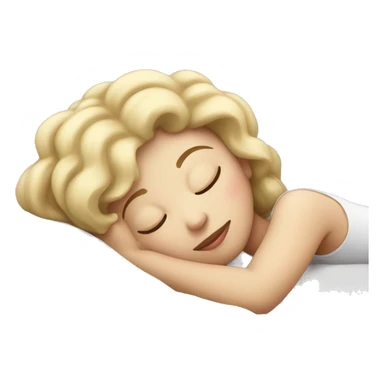 White gurl sleeping  sticker