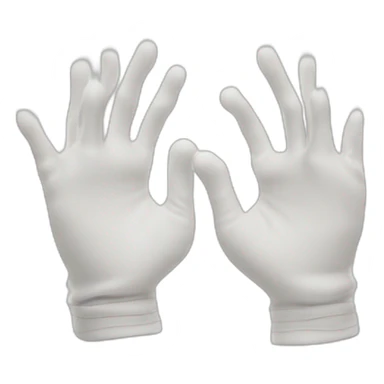 Deux gants blancs souriants, il y a un dessin mystérieux maçonnique de deux équerres inversées.  sticker