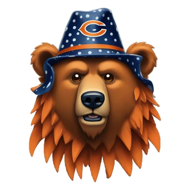Chicago bears wearing birthday hat sticker
