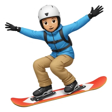 snowboarder riding a snowboard sticker
