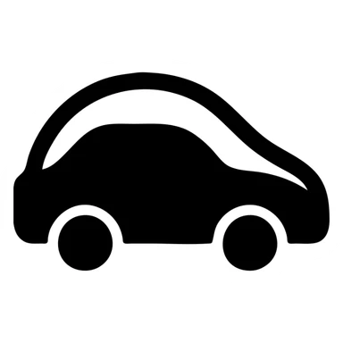 elegant and minimalist icon of a car with a transparent film covering it, smooth lines sticker
