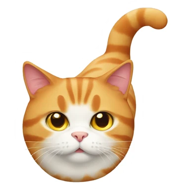 Fat ginger cat sticker