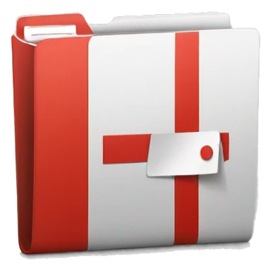 folder with red plus sign sticker