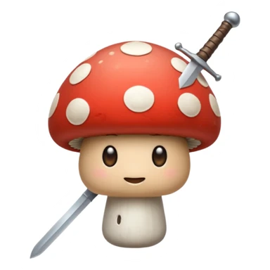 mushroom with sword sticker