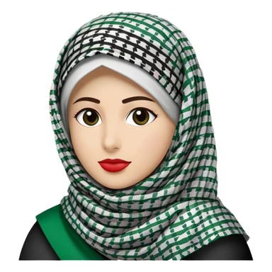 the Palestinian keffiyeh along with the Palestine flag sticker