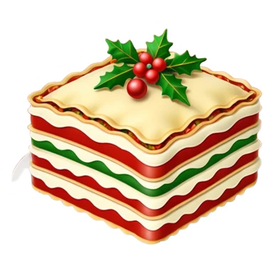 lasagna Christmas sticker