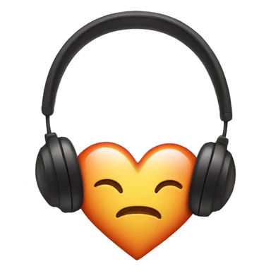 Heart with headphone sticker