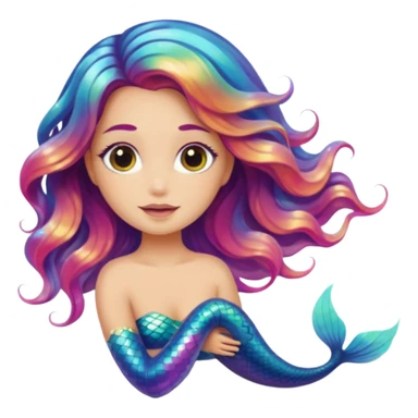 Iridescent mermaid hair sticker