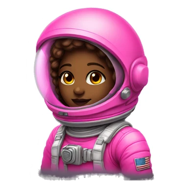 an astronaut neon pink female  sticker